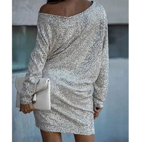 Women's Off-Shoulder Sequin Party Dress | Primrose
