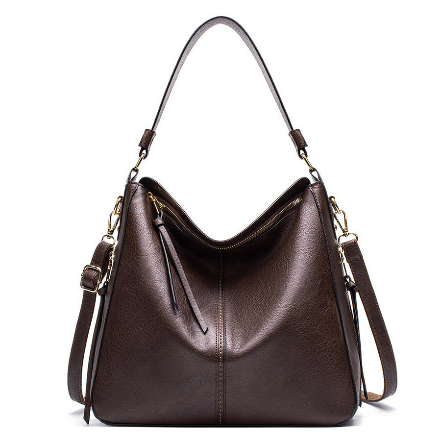 Women's Faux Leather Convertible Hobo Bag in Brown by Juana Fashion