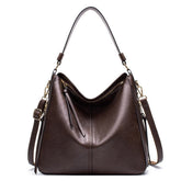 Women's Faux Leather Convertible Hobo Bag in Brown by Juana Fashion