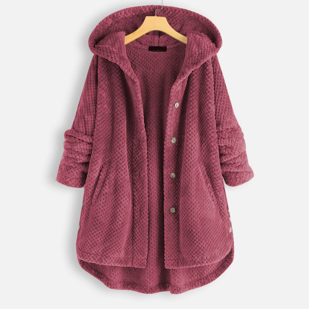 Women's Oversized Hooded Plus Size Jacket — View 3