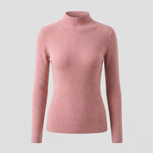 Women's Fitted Ribbed Textured Turtleneck Sweater — View 5