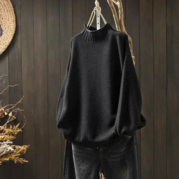 Women's Oversized Turtleneck Sweatshirt — View 2