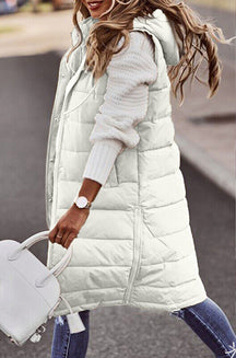 Women's Longline Sleeveless Coat — View 10