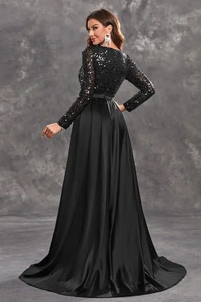 Women's Sequin Long-Sleeve Maxi Evening Dress | Scarlett