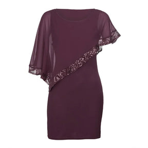 Women's Cold-Shoulder Cape Midi Wedding Guest Dress | Jamila