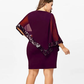 Women's Cold-Shoulder Cape Midi Wedding Guest Dress | Jamila