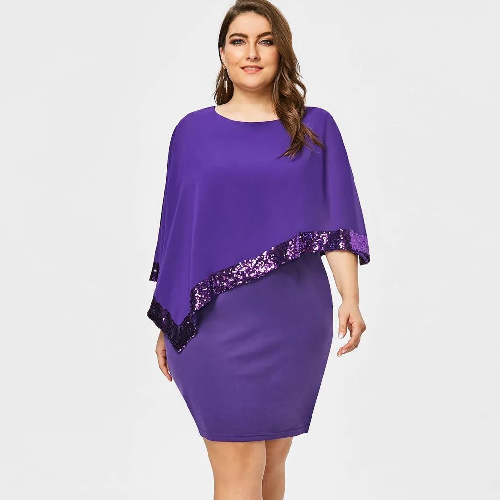 Women's Cold-Shoulder Cape Midi Wedding Guest Dress | Jamila