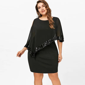 Women's Cold-Shoulder Cape Midi Wedding Guest Dress | Jamila