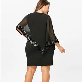 Women's Cold-Shoulder Cape Midi Wedding Guest Dress | Jamila