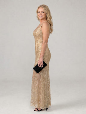Women's Sleeveless Sequin Midi Cocktail Dress | Celestia