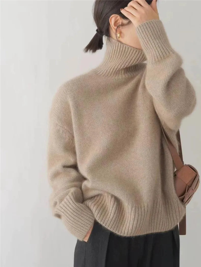 Women's Cashmere Turtleneck Sweater — View 2