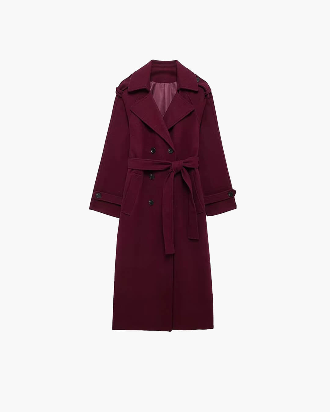 Women's Long Wool Winter Trench Coat | Sabine - Juana Fashion