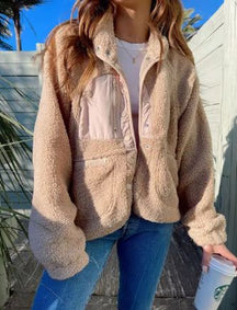 Women's Button Detail Fleece Jacket — View 4