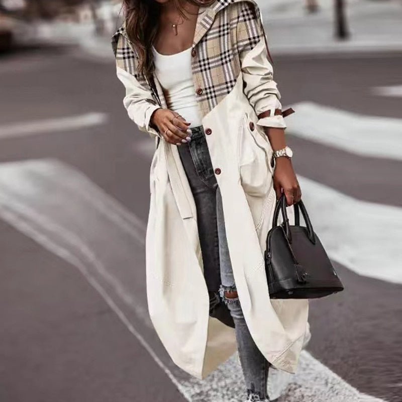 Women's Double Breasted Trench Coat — View 8