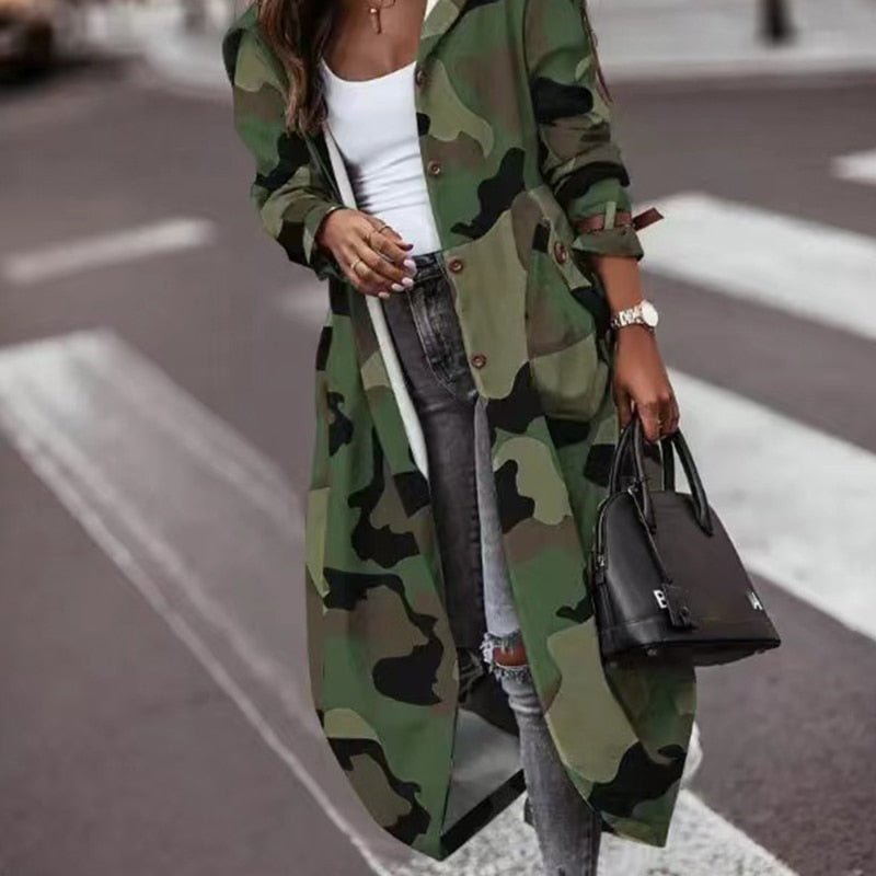 Women's Double Breasted Trench Coat — View 9
