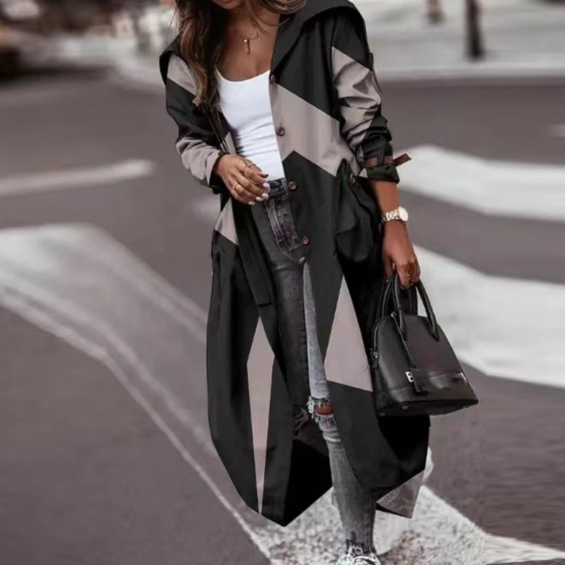 Women's Double Breasted Trench Coat — View 14