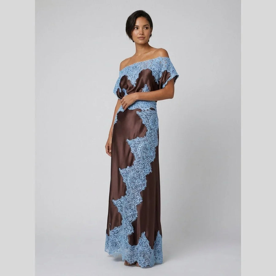Women's Satin & Lace Wedding Guest Dress | Tracy