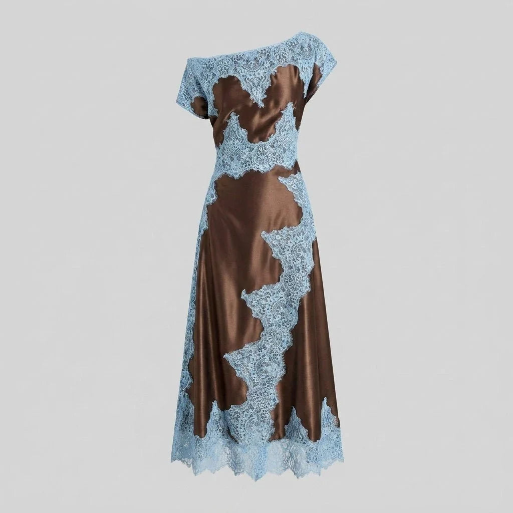 Women's Satin & Lace Wedding Guest Dress | Tracy