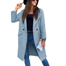 Women's Double-Breasted Trench Coat | Mia in Light Gray - Juana Fashion