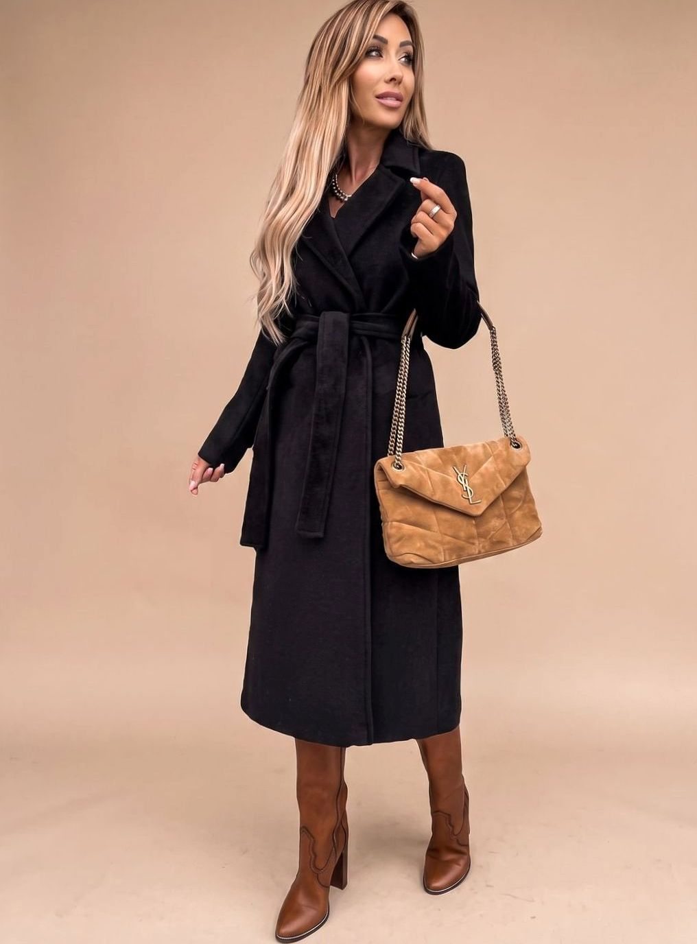 Women's Belted Trench Coat with Lapels | Charlotte in White - Juana Fashion