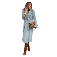 Women's Belted Wool Trench Coat | Elisabeth in Black - Juana Fashion