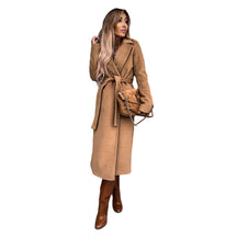 Women's Belted Wool Trench Coat | Elisabeth in Black - Juana Fashion