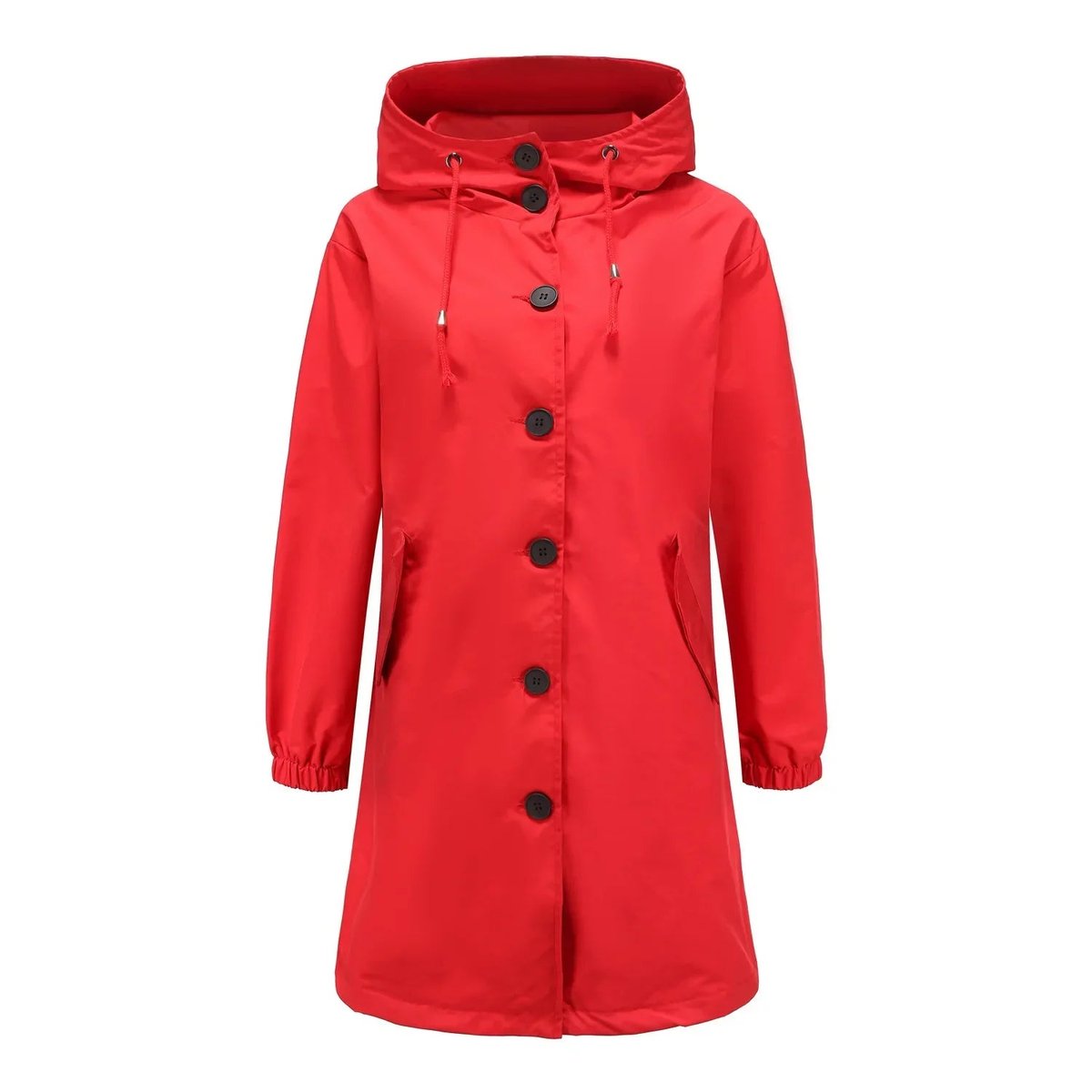 Women's Water-Repellent Hooded Trench Coat | Emilia in Gray - Juana Fashion