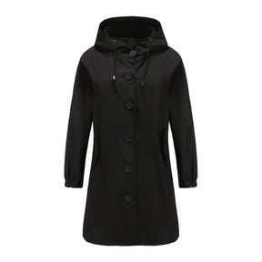 Women's Water-Repellent Hooded Trench Coat | Emilia in Gray - Juana Fashion