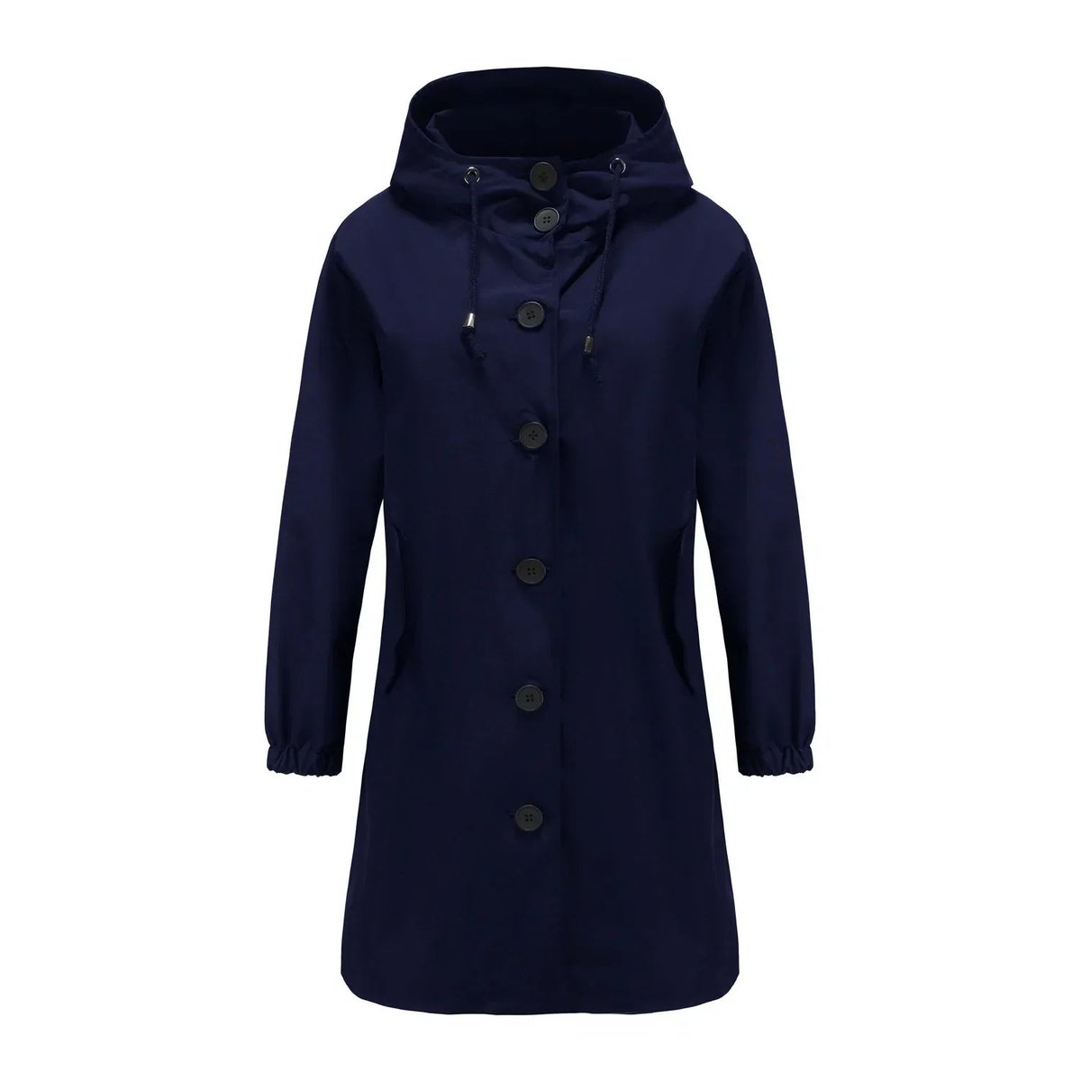 Women's Water-Repellent Hooded Trench Coat | Emilia in Gray - Juana Fashion