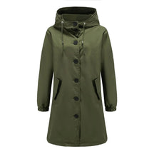 Women's Water-Repellent Hooded Trench Coat | Emilia in Gray - Juana Fashion