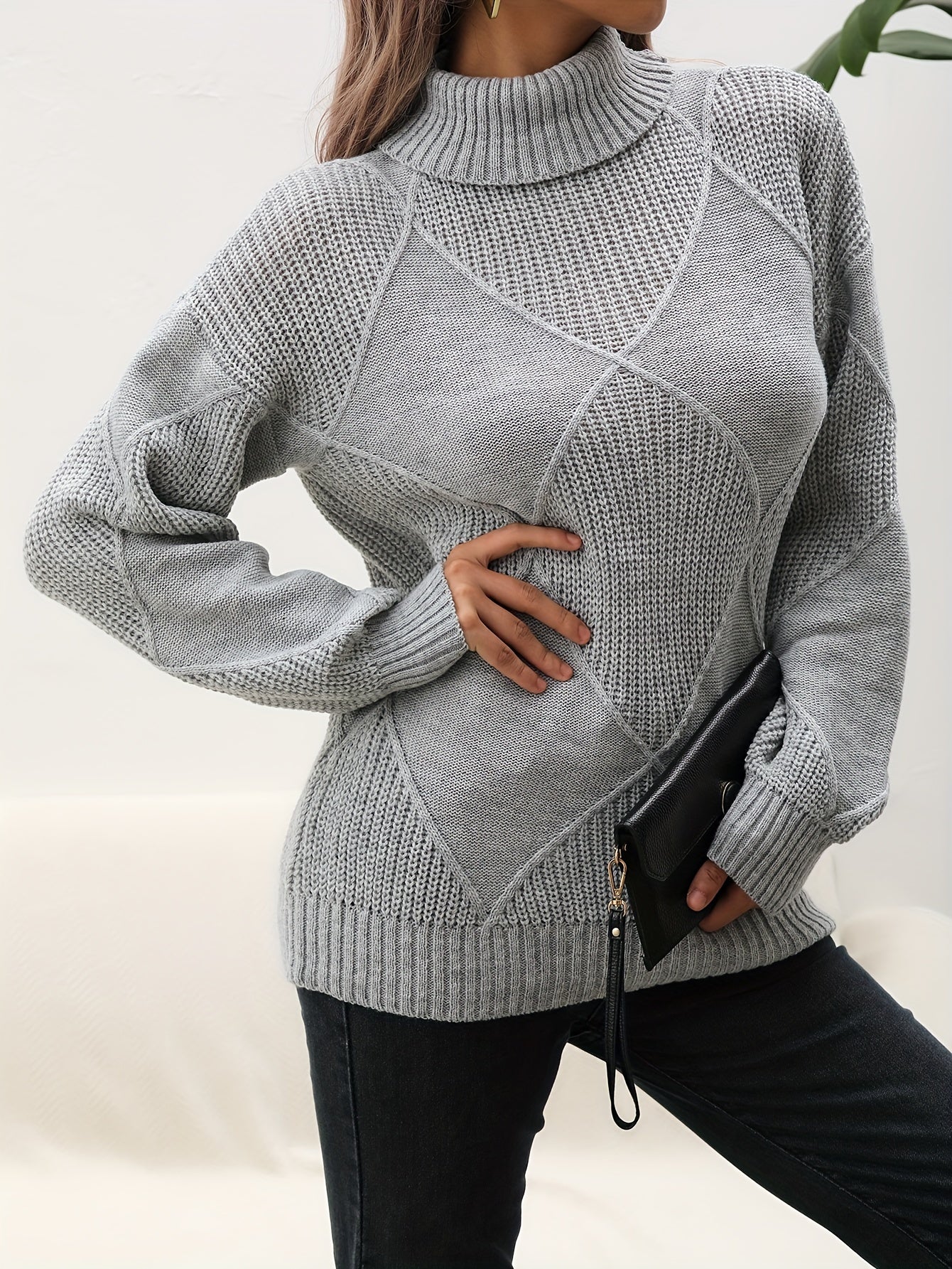 Women's Turtleneck Sweater — View 9