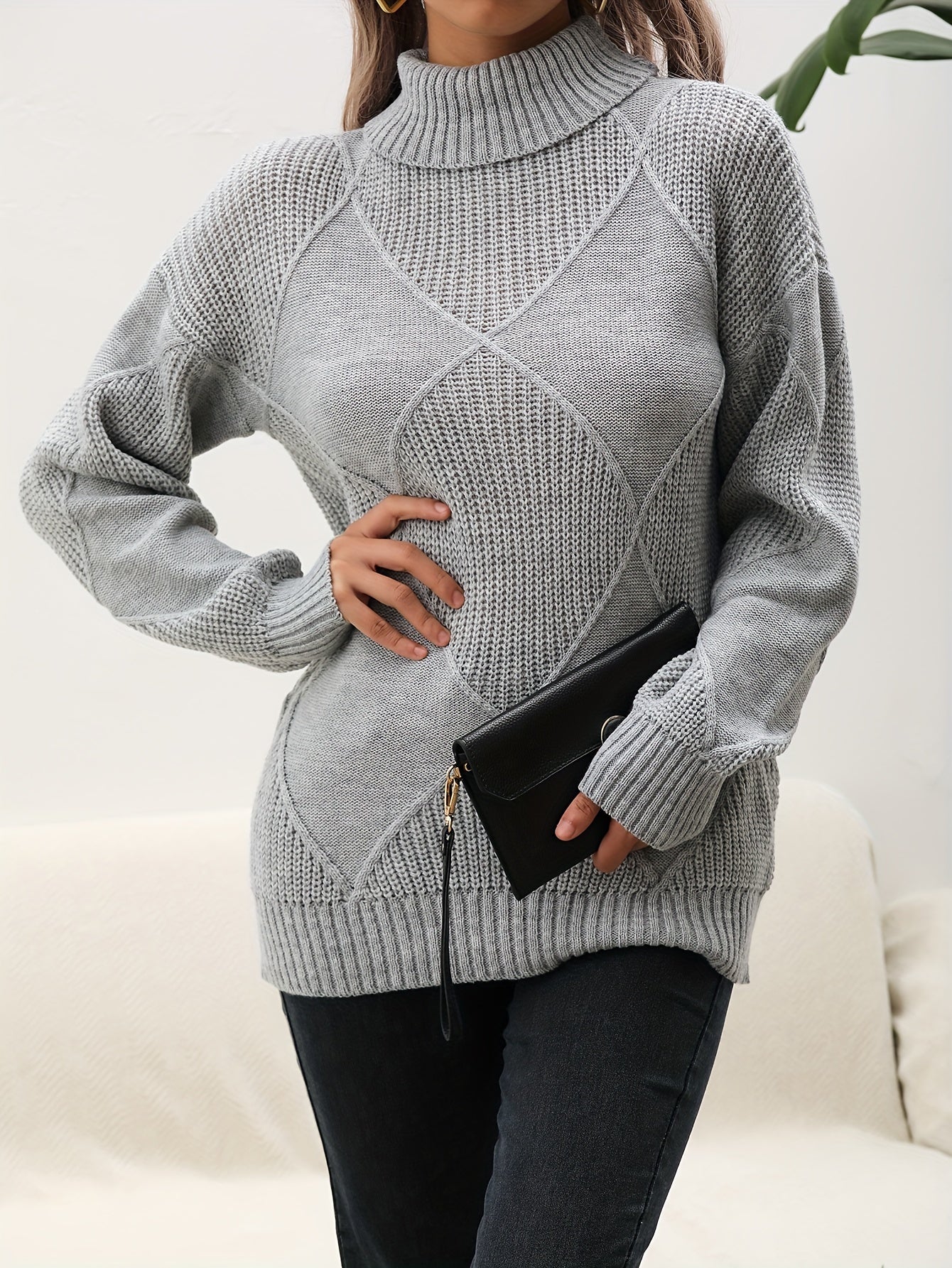 Women's Turtleneck Sweater — View 1
