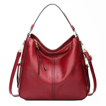 Women's Faux Leather Convertible Hobo Bag in Red by Juana Fashion