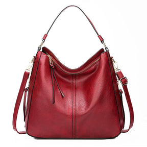 Women's Faux Leather Convertible Hobo Bag in Red by Juana Fashion