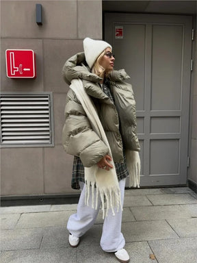 Women's Hooded Cropped Short Jacket — View 5