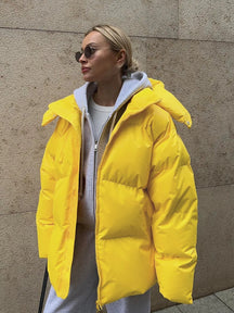 Women's Hooded Cropped Short Jacket — View 6