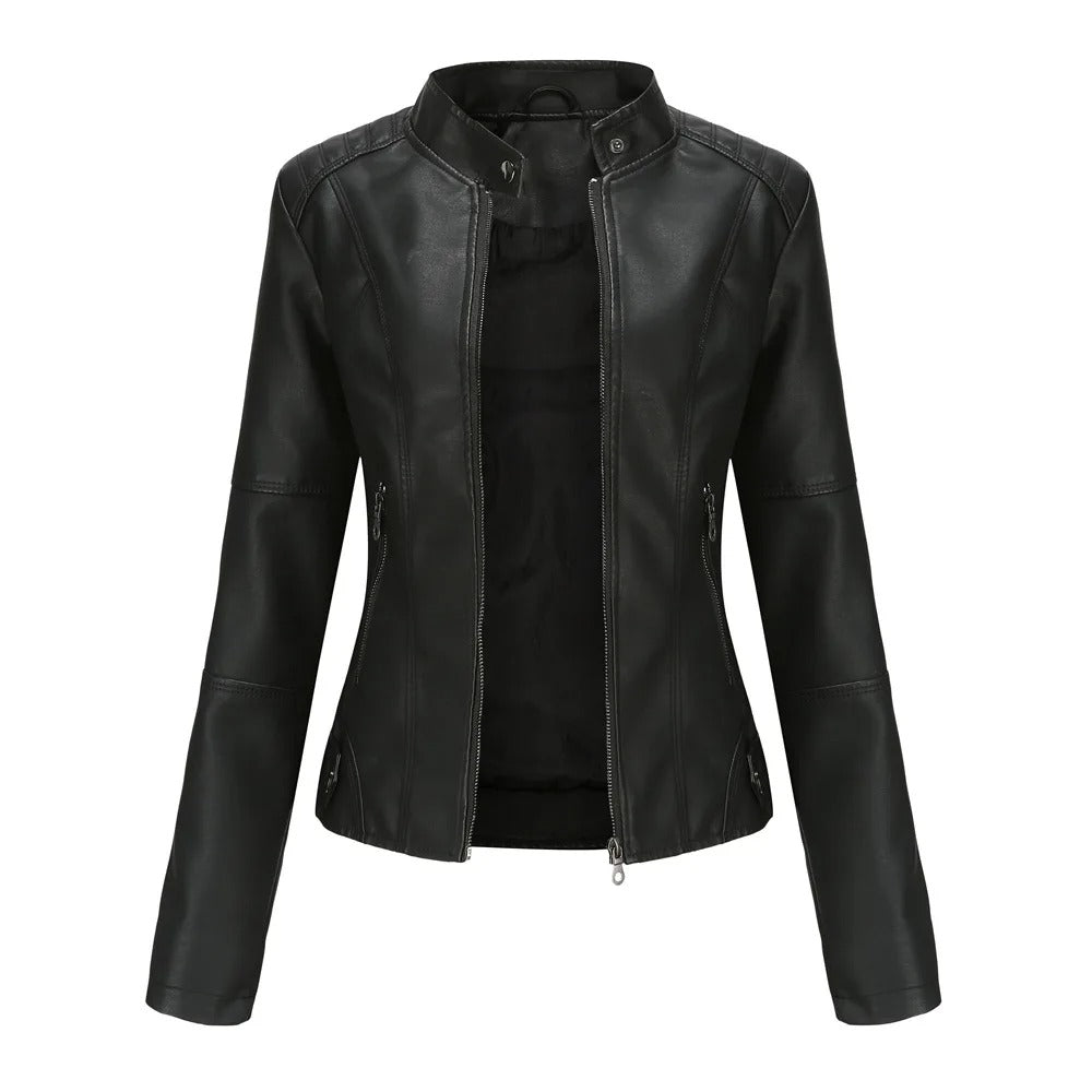 Women's Faux Leather Jacket — View 4