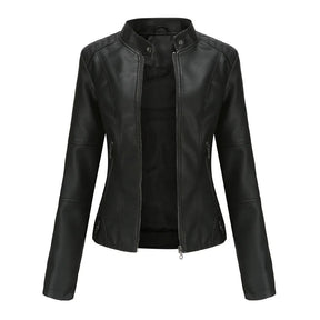 Women's Faux Leather Jacket — View 4