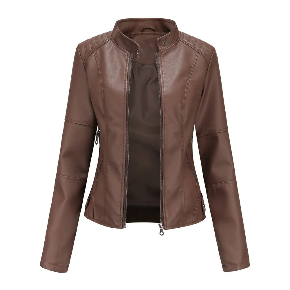 Women's Faux Leather Jacket — View 5