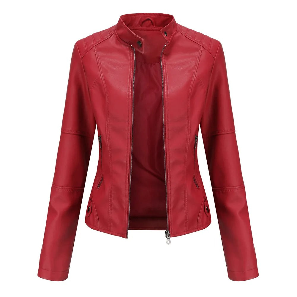 Women's Faux Leather Jacket — View 8