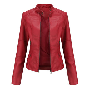 Women's Faux Leather Jacket — View 8
