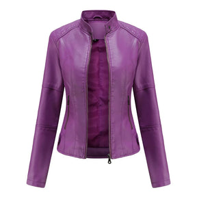 Women's Faux Leather Jacket — View 9