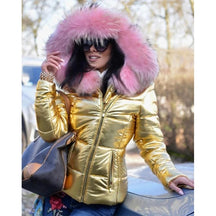 Women's Hooded Faux Fur Jacket — View 13