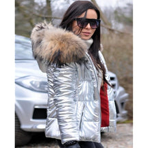 Women's Hooded Faux Fur Jacket — View 12