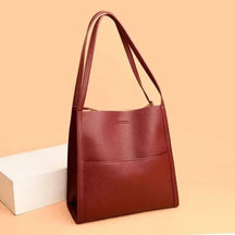 Women's Minimalist Shoulder Tote Bag in Red by Juana Fashion