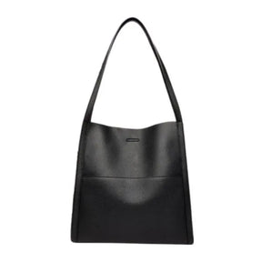 Women's Minimalist Shoulder Tote Bag in Black by Juana Fashion