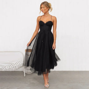 Women's Sweetheart Midi Wedding Guest Dress | Violet