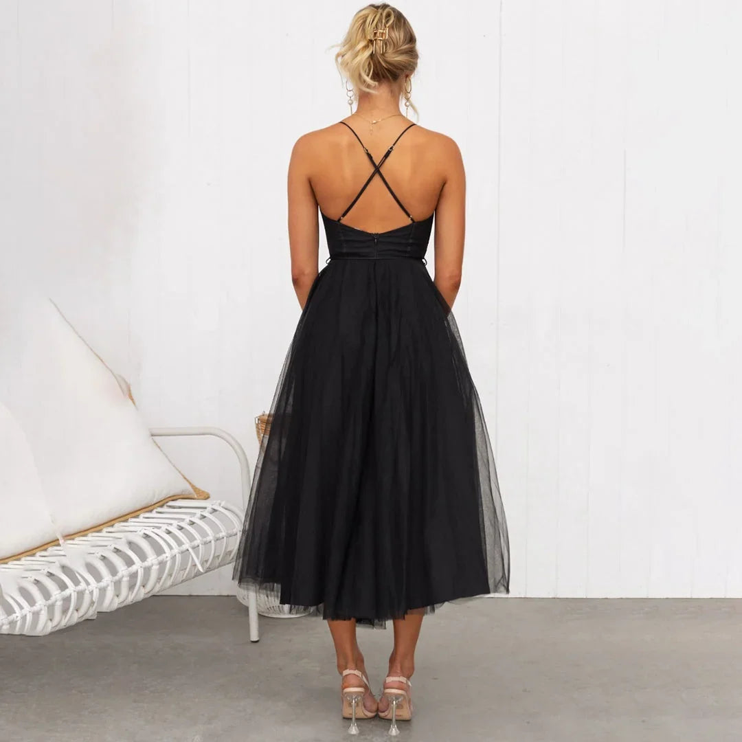 Women's Sweetheart Midi Wedding Guest Dress | Violet