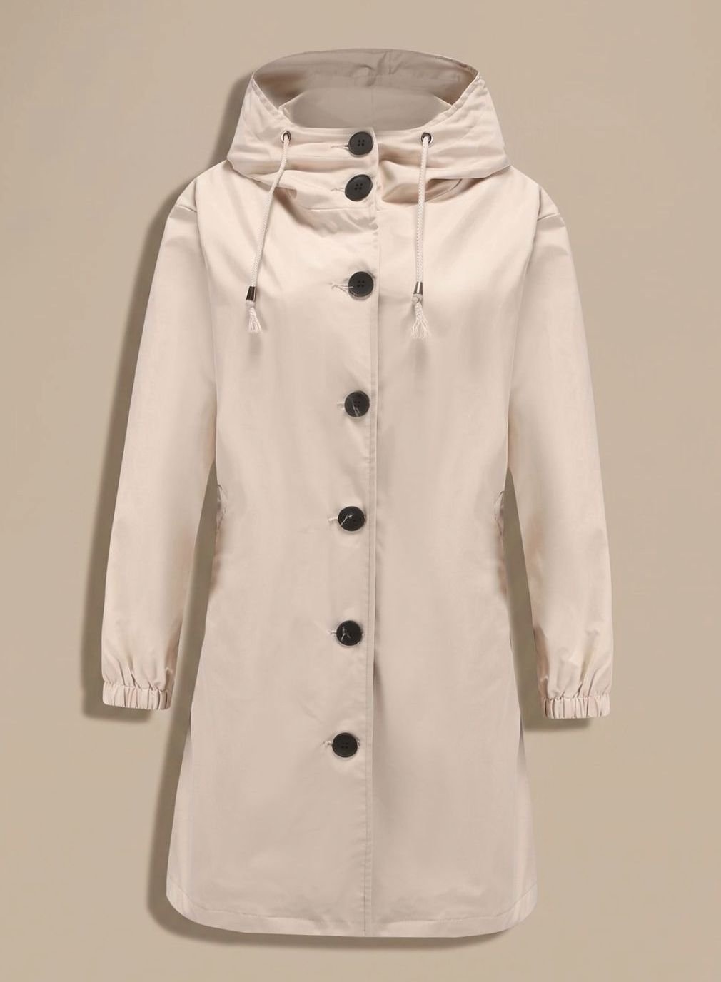 Women's Water-Repellent Hooded Trench Coat | Greta in Gray - Juana Fashion
