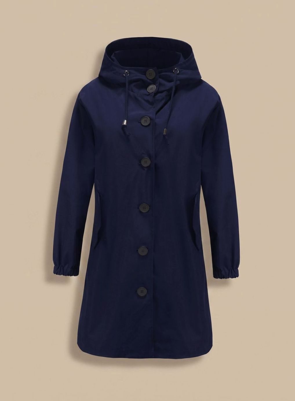 Women's Water-Repellent Hooded Trench Coat | Greta in Gray - Juana Fashion